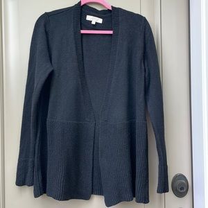 LOFT open front black cardigan. Size medium.